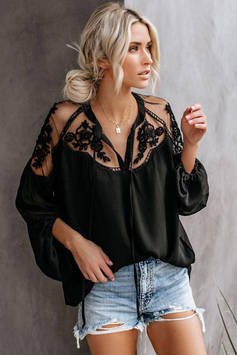 Tracie's - Formal Lace Blouse