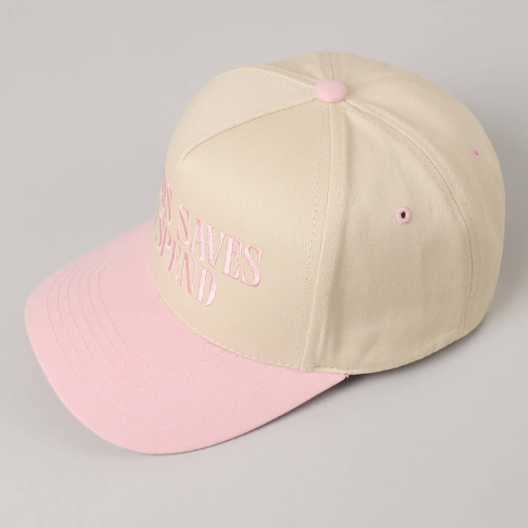 Fashion City - JESUS SAVES I SPEND Embroidery Trucker Hat