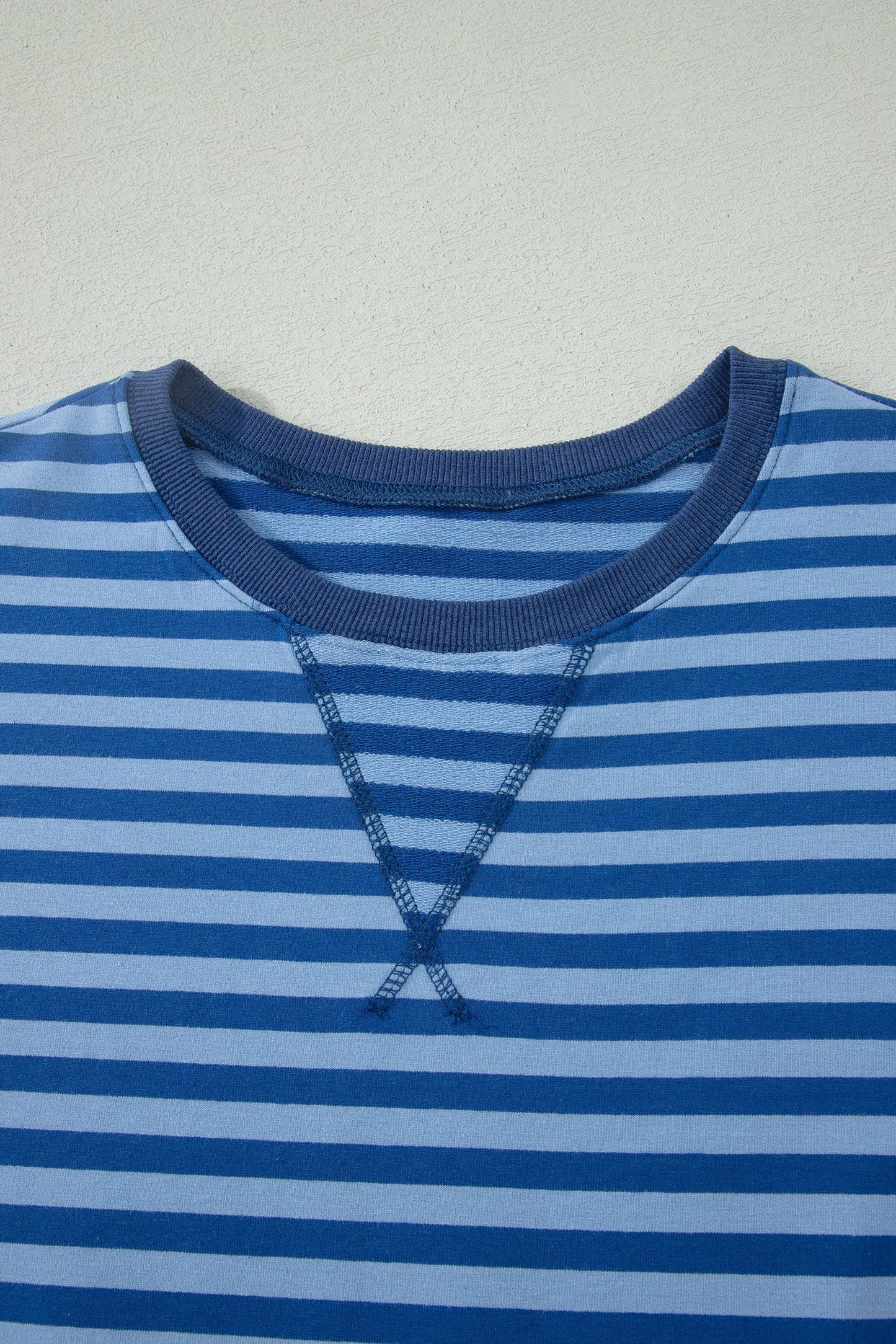 66DISCO - 66Plus Striped Short Sleeve Top and Shorts Lounge Set (S-4X)