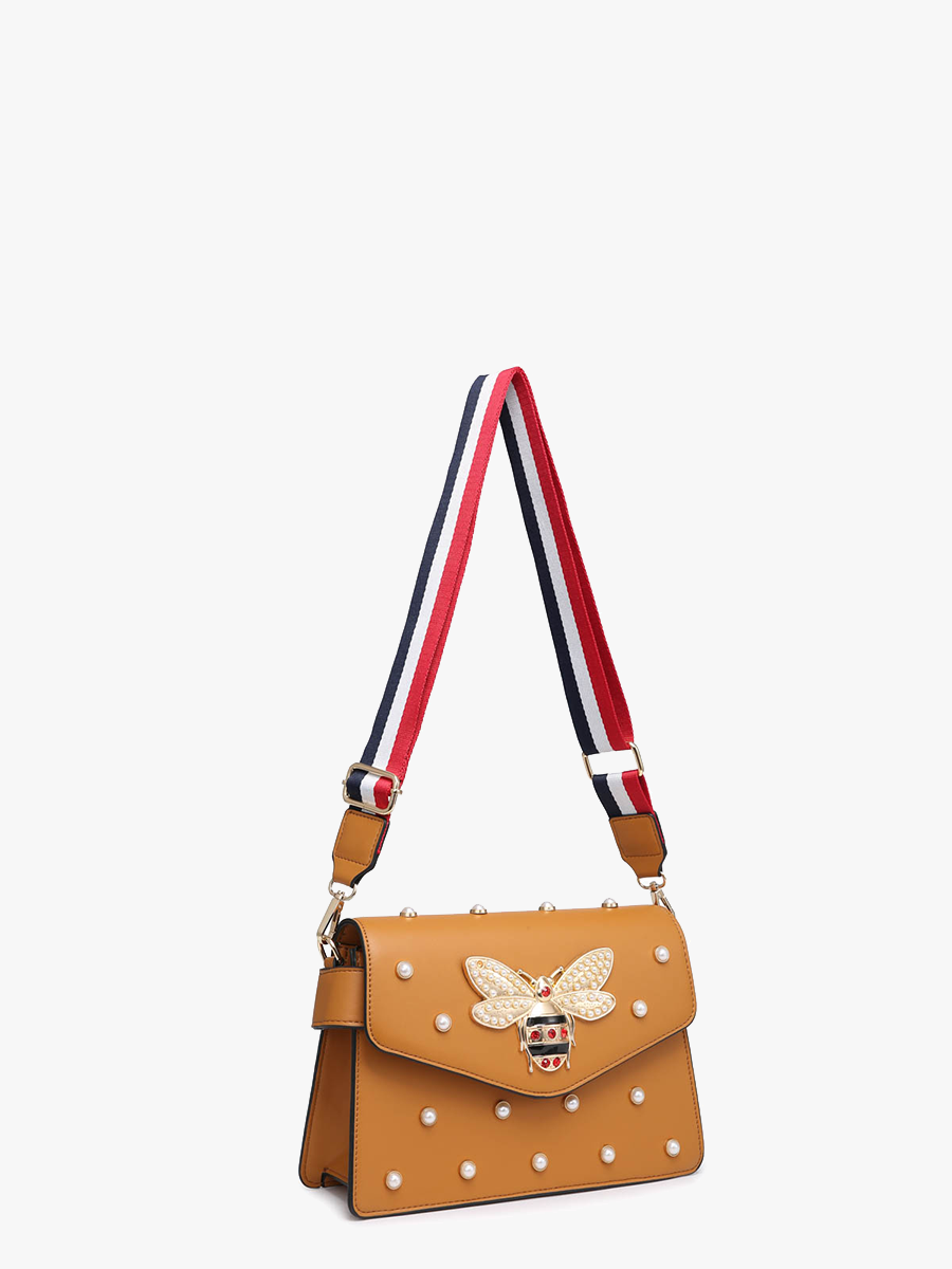 Jen & Co. - PP2047 Jillian Jeweled Bee Crossbody