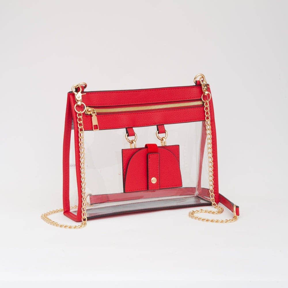 MiMi Wholesale - TG10666 Clear Gameday Crossbody Bag With Sunglasses Holder