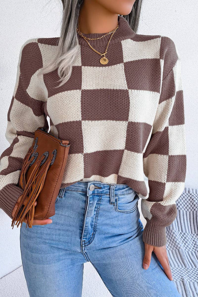 CHECKERED SWEATER
