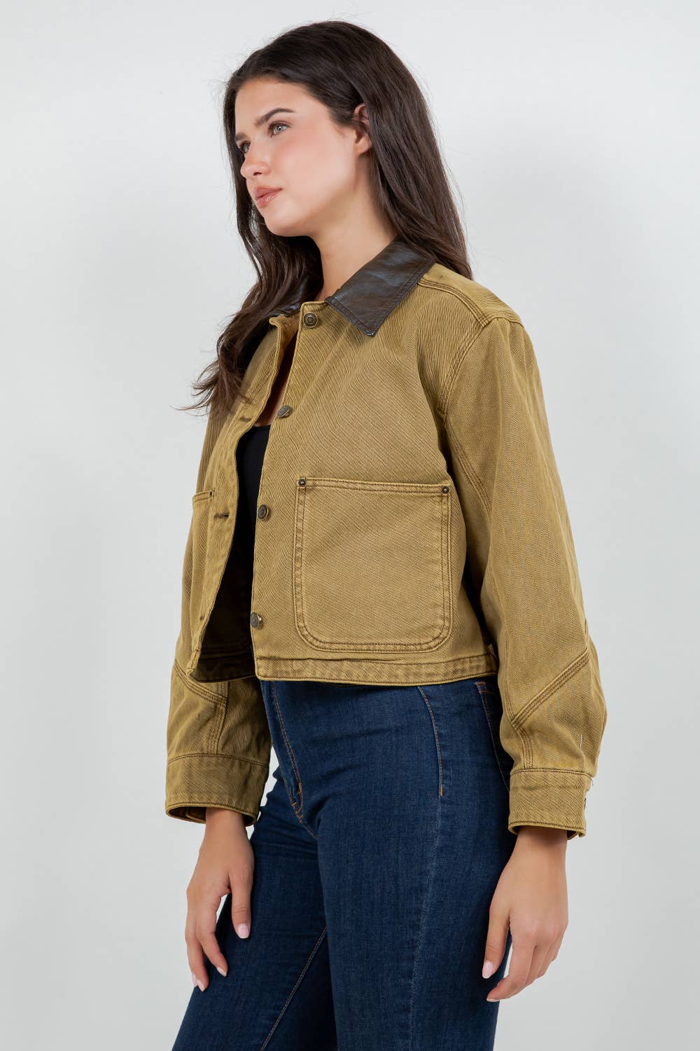 Veracci - Breaking Camp Cotton Twill Cropped Barn Jacket