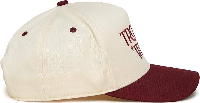 Funky Junque - Two Tone Cap -  Trophy Wife - Burgundy/Beige