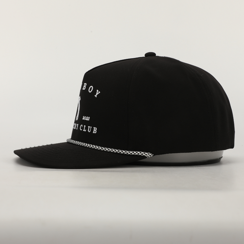 Cowboy Country Club - Golfer Roped Hat Black