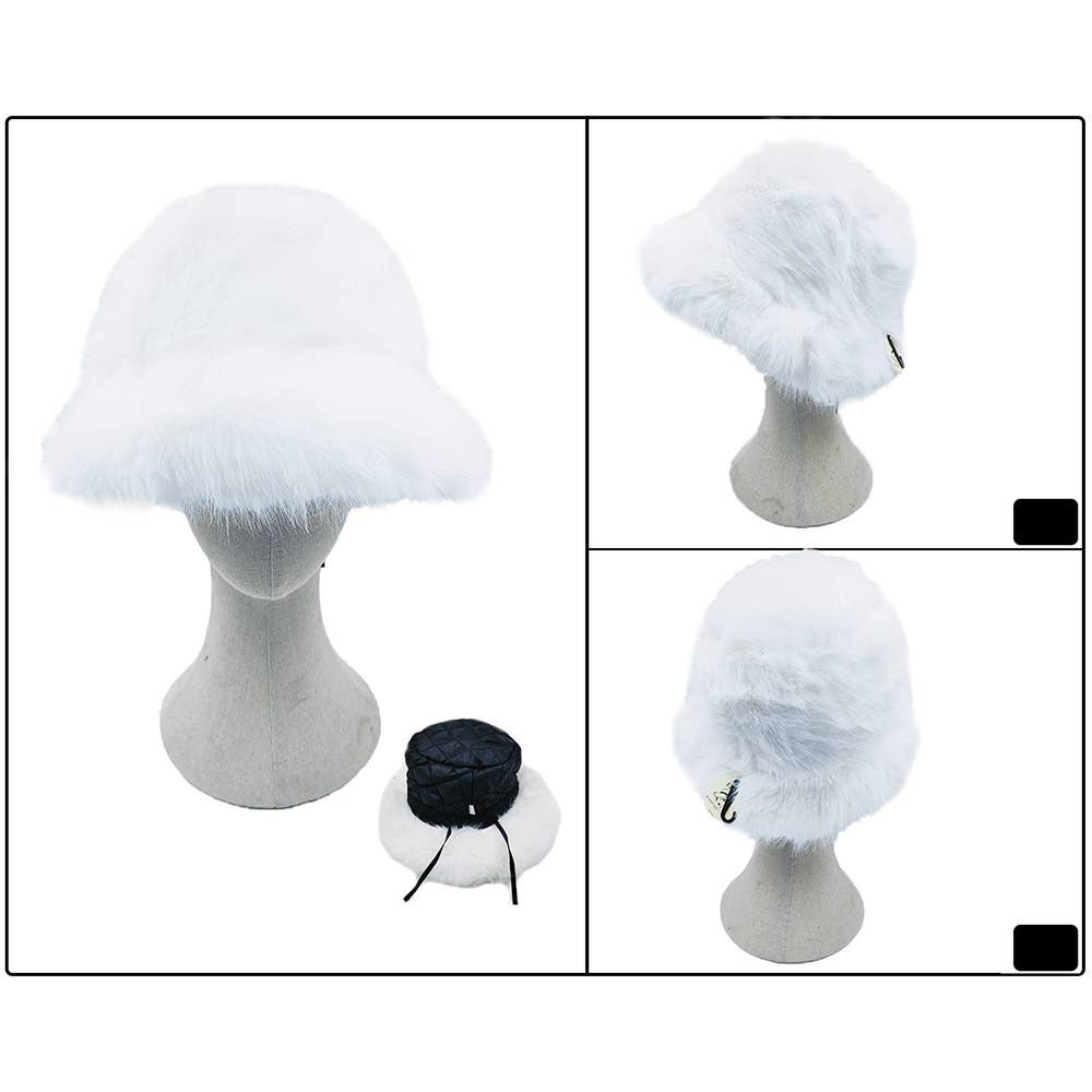 Sensibling Corp. - Fuzzy Faux Fur Bucket Hat