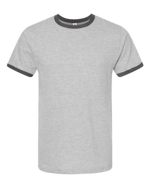 Total Apparel - Tultex Unisex Fine Jersey Ringer Blank T-Shirt | Retro 246