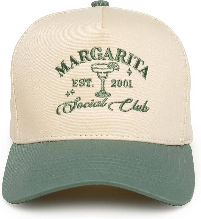 Funky Junque - Two Tone Cap -  Margarita Social Club - Sage/Beige