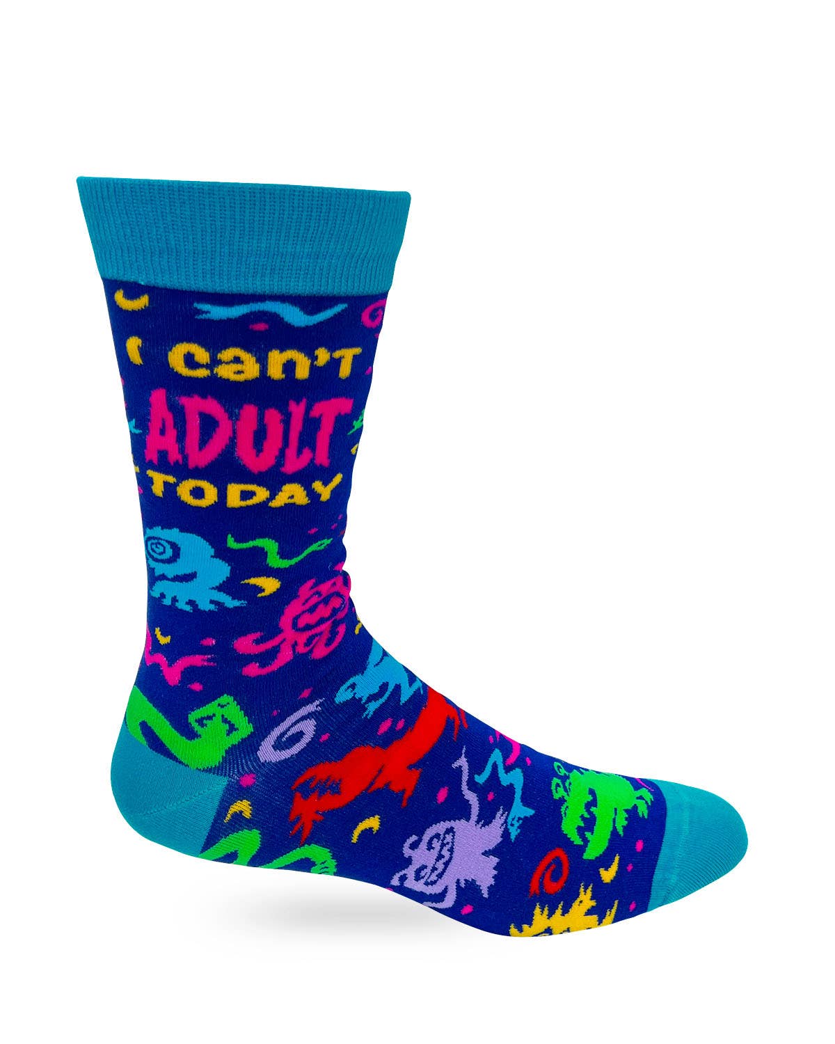 Fabdaz - I Can’t Adult Today Men's Novelty Crew Socks