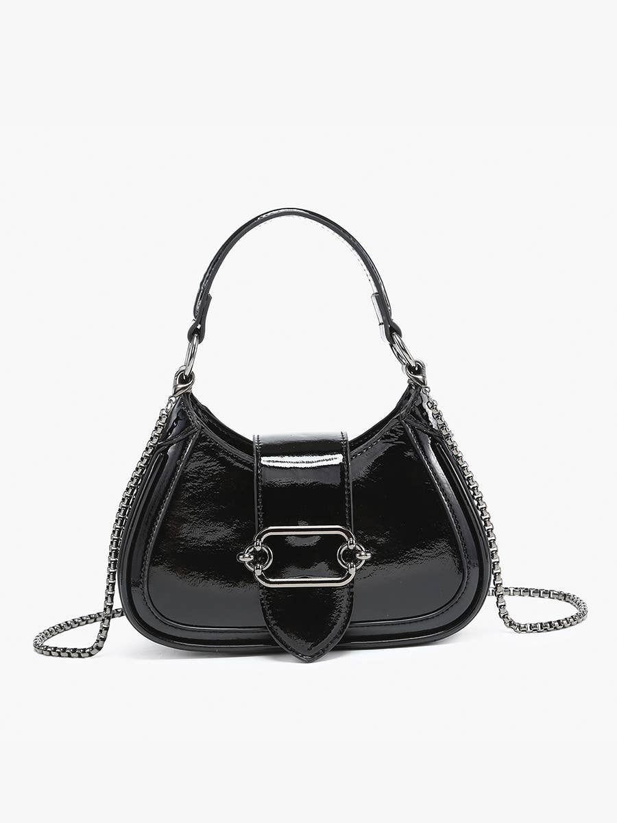 Jen & Co. - EH2563 Malia Buckle Crossbody/Satchel w/ Chain Strap