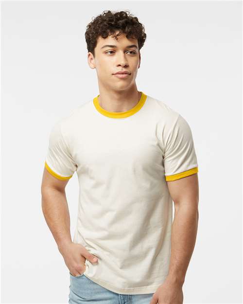 Total Apparel - Tultex Unisex Fine Jersey Ringer Blank T-Shirt | Retro 246