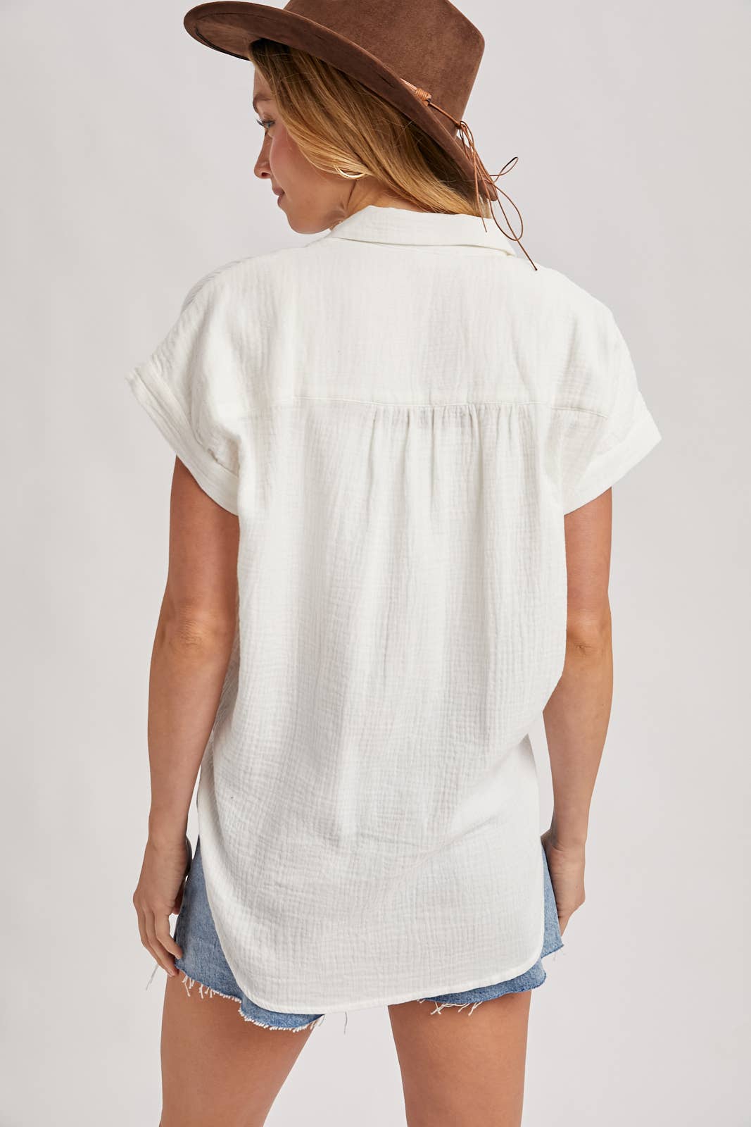 Bluivy - ESSENTIAL BUTTON UP COTTON SHIRT