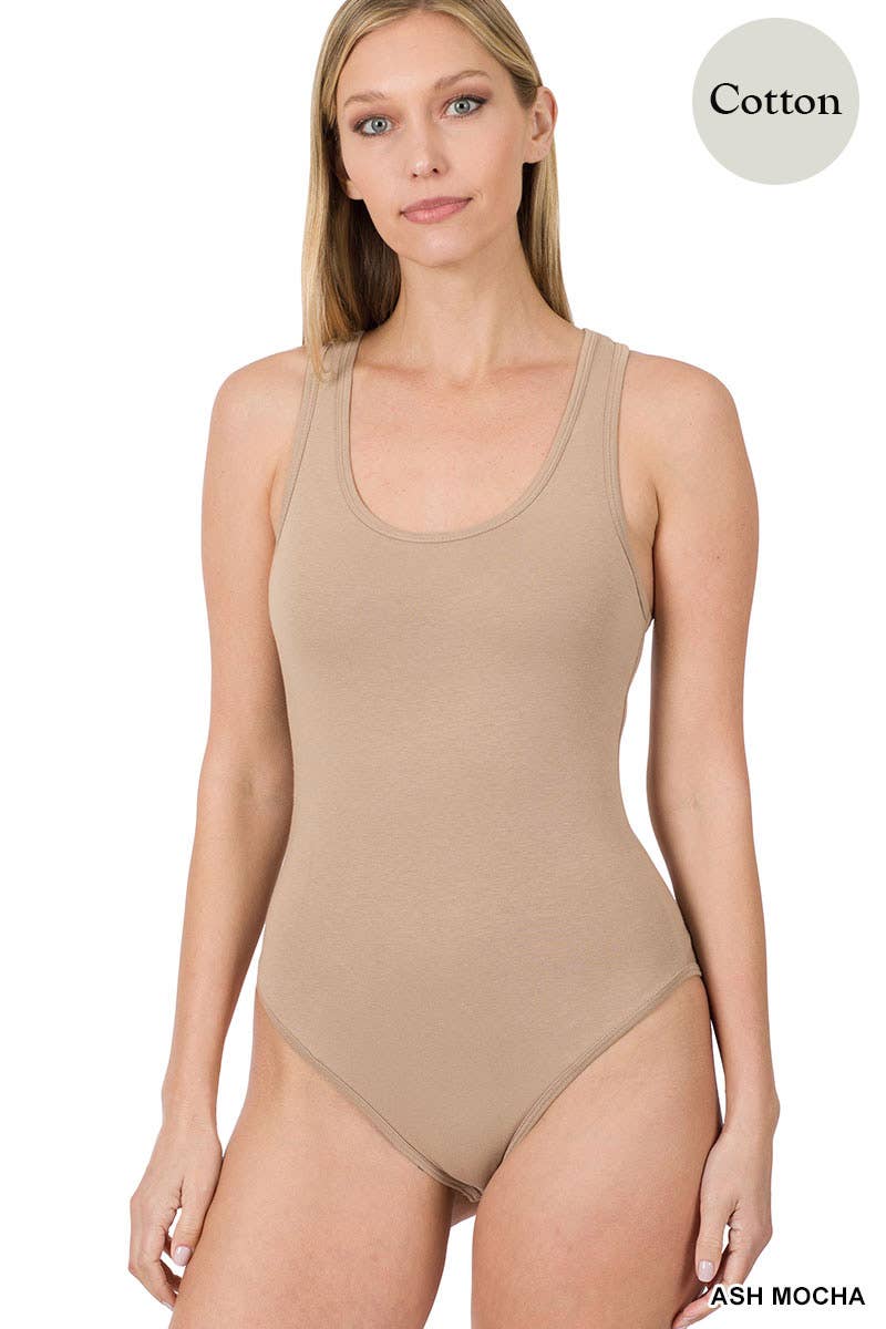 42POPS - `.Washed & Solid Cotton Bodysuit w/Snap Button closure