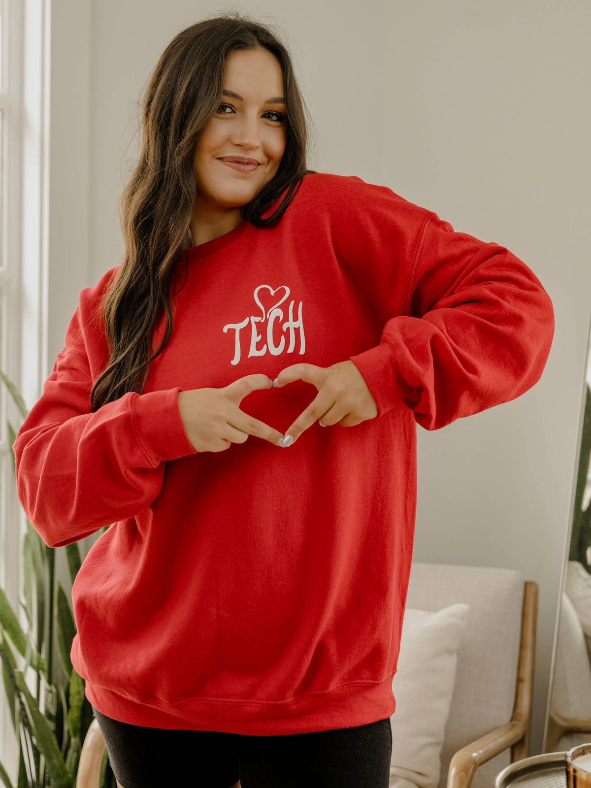 LivyLu - Texas Tech Red Raiders Lyric Puff Ink Red Sweatshirt