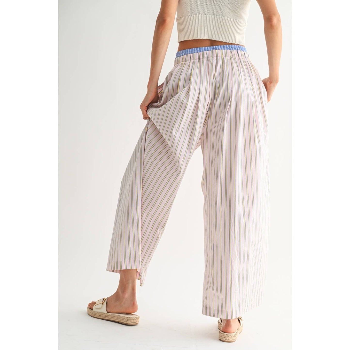 Camellia - STRIPED WIDE-LEG TROUSERS