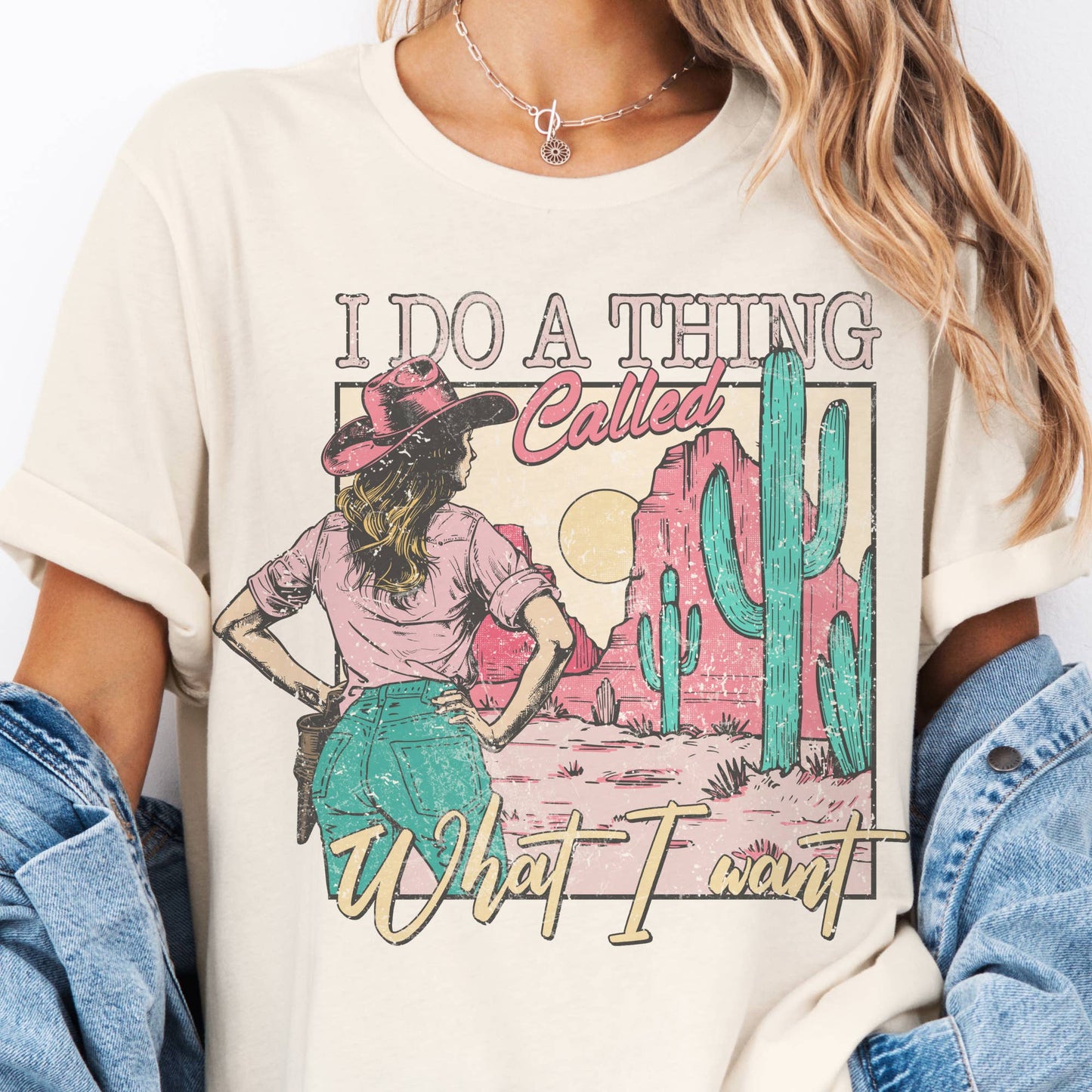 Par.tees by Party On! - Western Sarcastic Do What I Want Cowgirl Market Graphic Tee