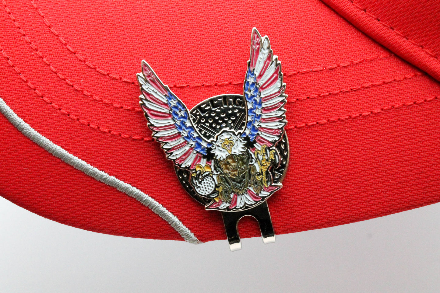Patriotic Eagle Golf Ball Marker + Magnetic Hat Clip