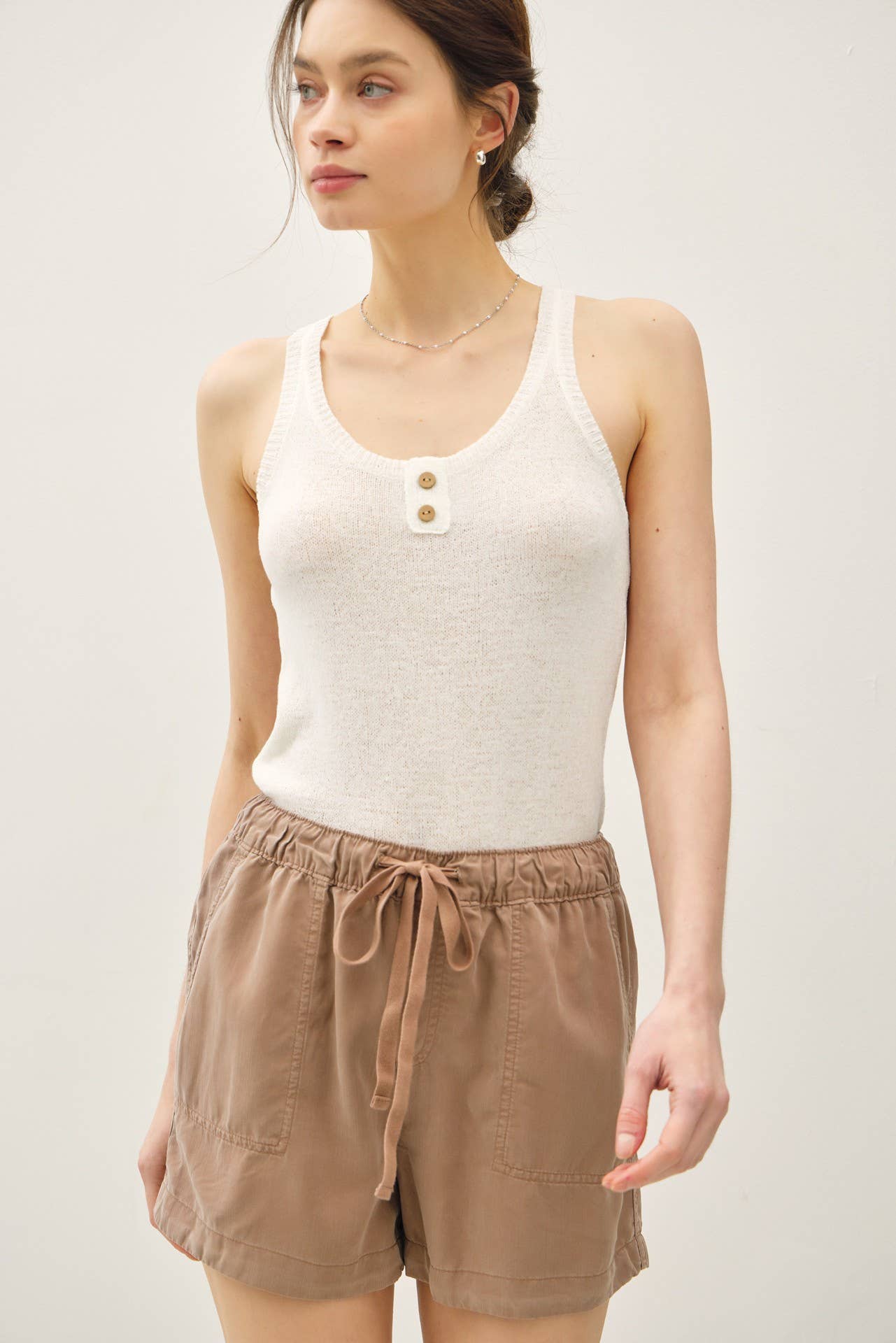 Be Cool - NEW SHADE-HIGH RISE PULL ON TENCEL SHORT