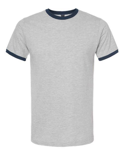 Total Apparel - Tultex Unisex Fine Jersey Ringer Blank T-Shirt | Retro 246