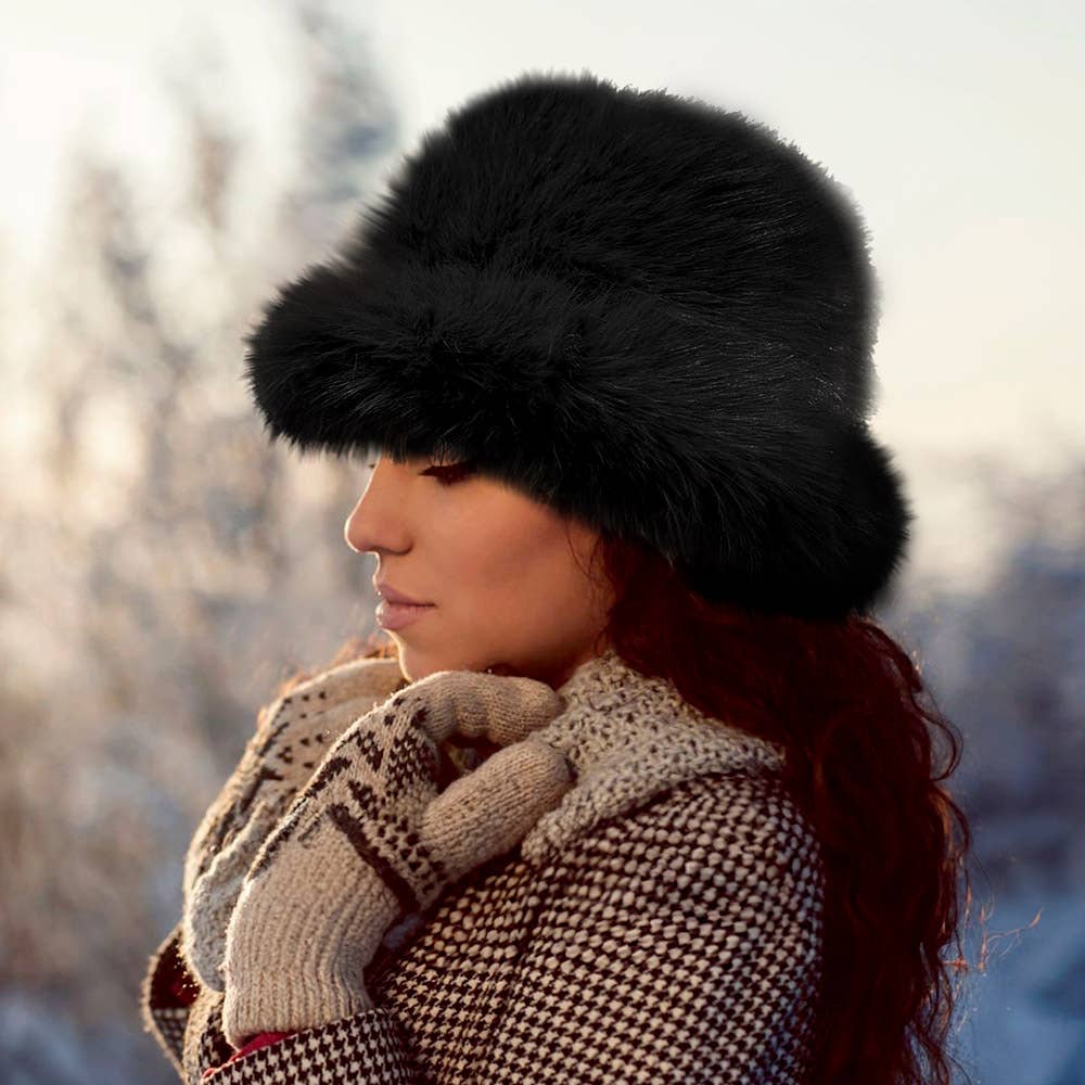 Sensibling Corp. - Fuzzy Faux Fur Bucket Hat