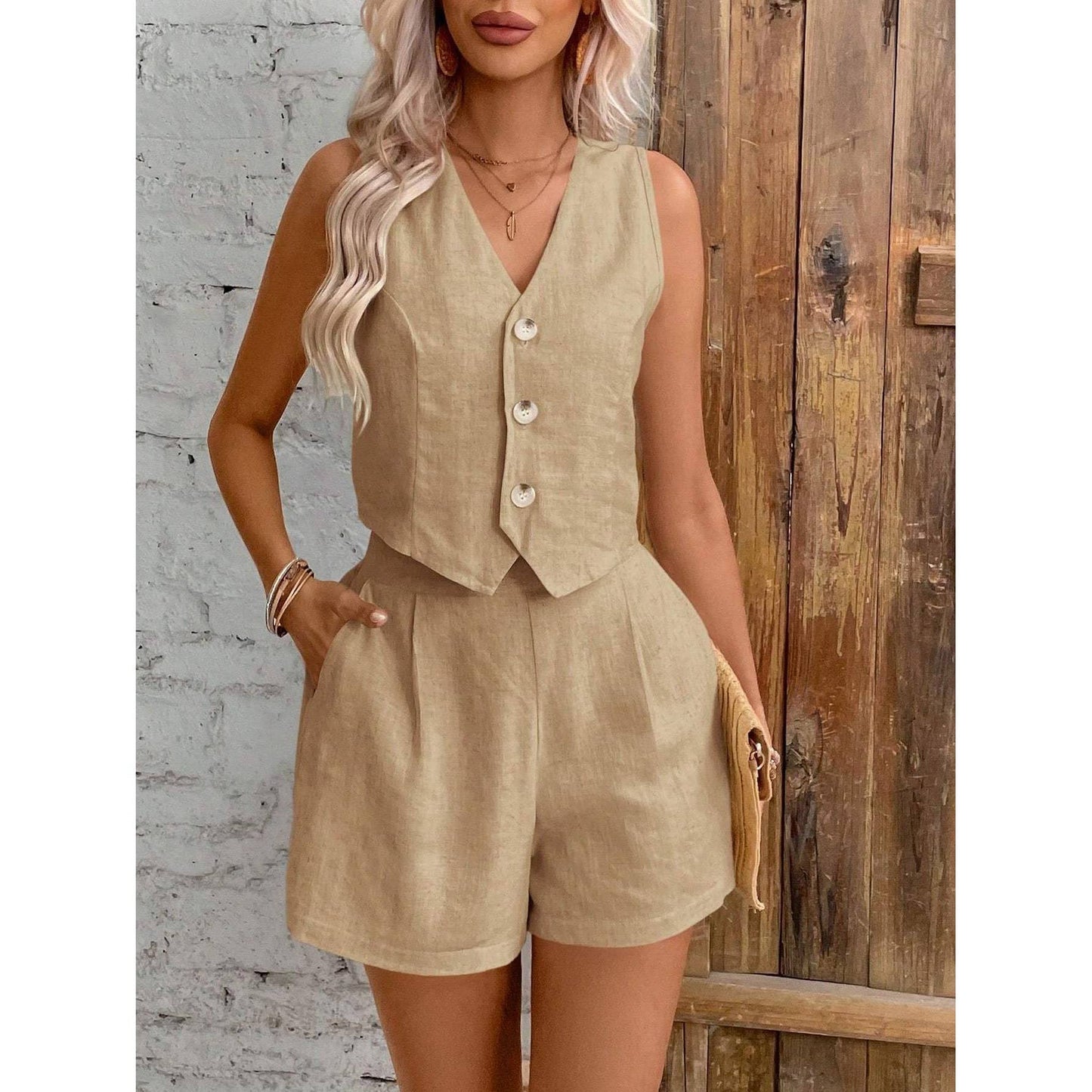 Mapcie - VEST AND SHORTS SET