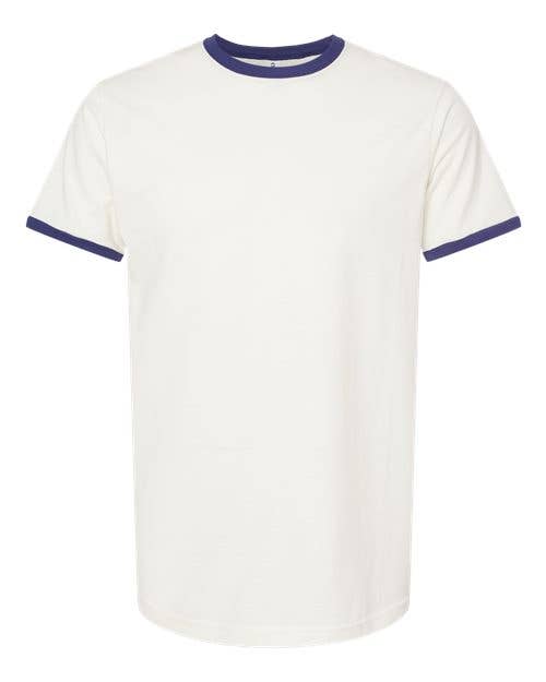Total Apparel - Tultex Unisex Fine Jersey Ringer Blank T-Shirt | Retro 246