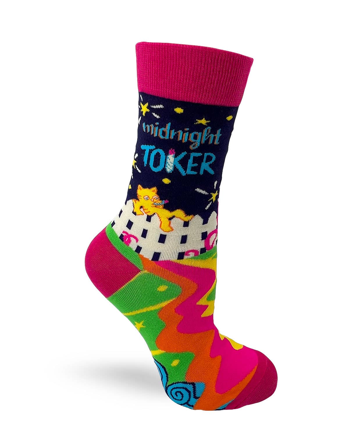 Fabdaz - Midnight Toker Women's Novelty Crew Socks