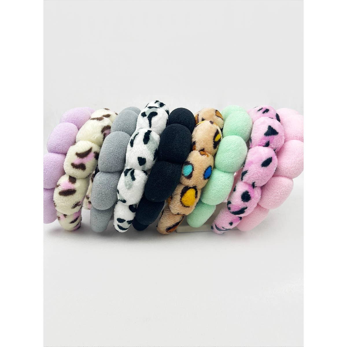 Love and Repeat - Leopard and Solid Mix of Spa Headband