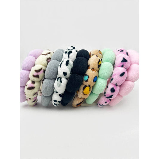 Love and Repeat - Leopard and Solid Mix of Spa Headband