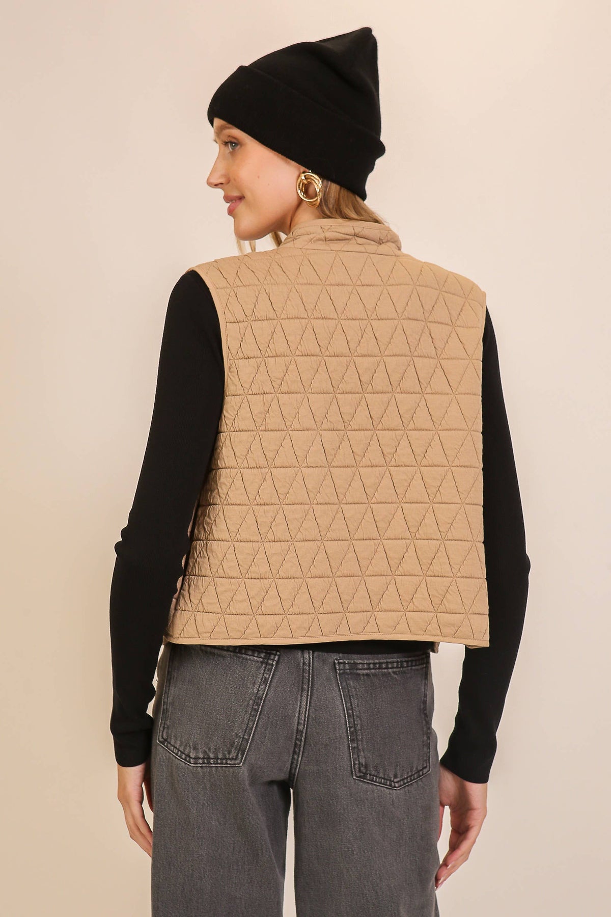 TIMING - Quilted Zip-Up Vest