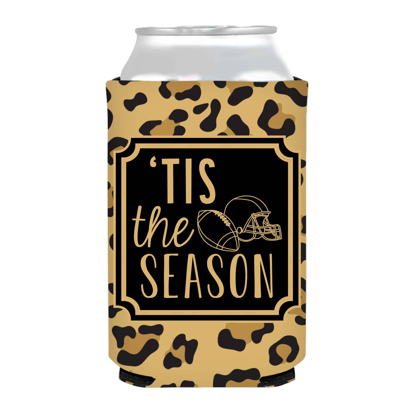 Sip Hip Hooray - 'Tis The Season Leopard Football Tailgate Can Cooler- Sports
