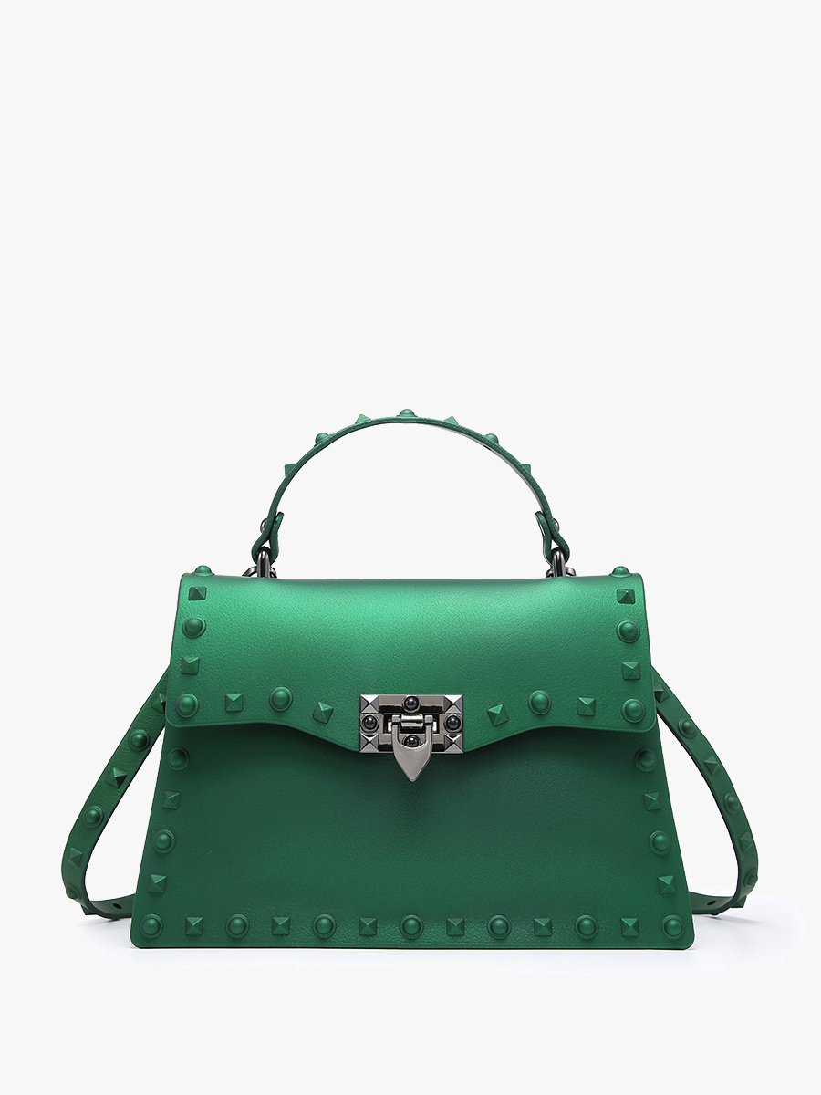 Jen & Co. - PP2044 Roxie Studded Crossbody/Clutch w/ Buckle Closure