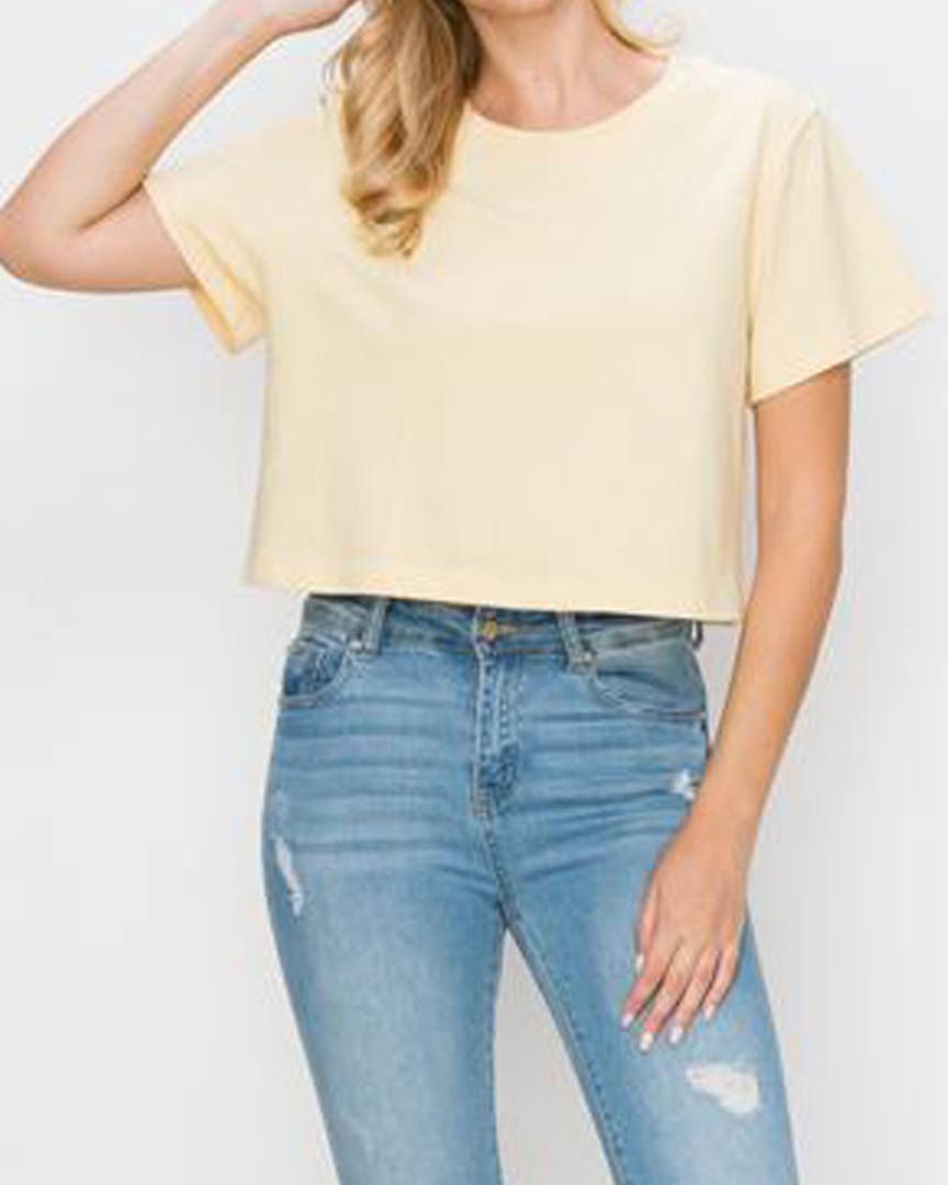 Giving Cowboy Country Rodeo Graphic Crop Tee.: Ivory / Large