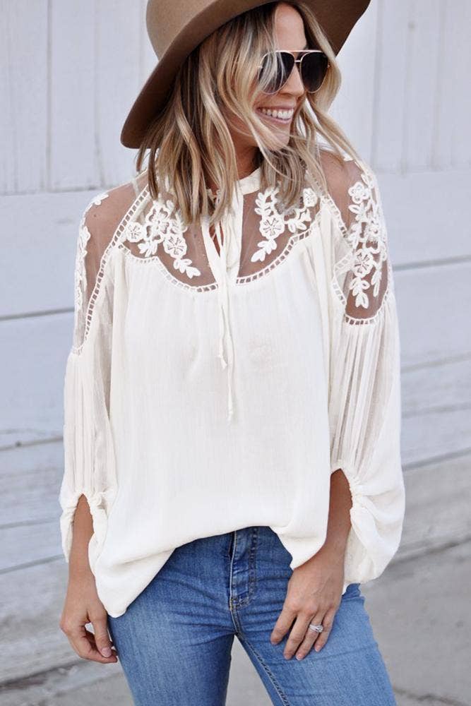 Tracie's - Formal Lace Blouse