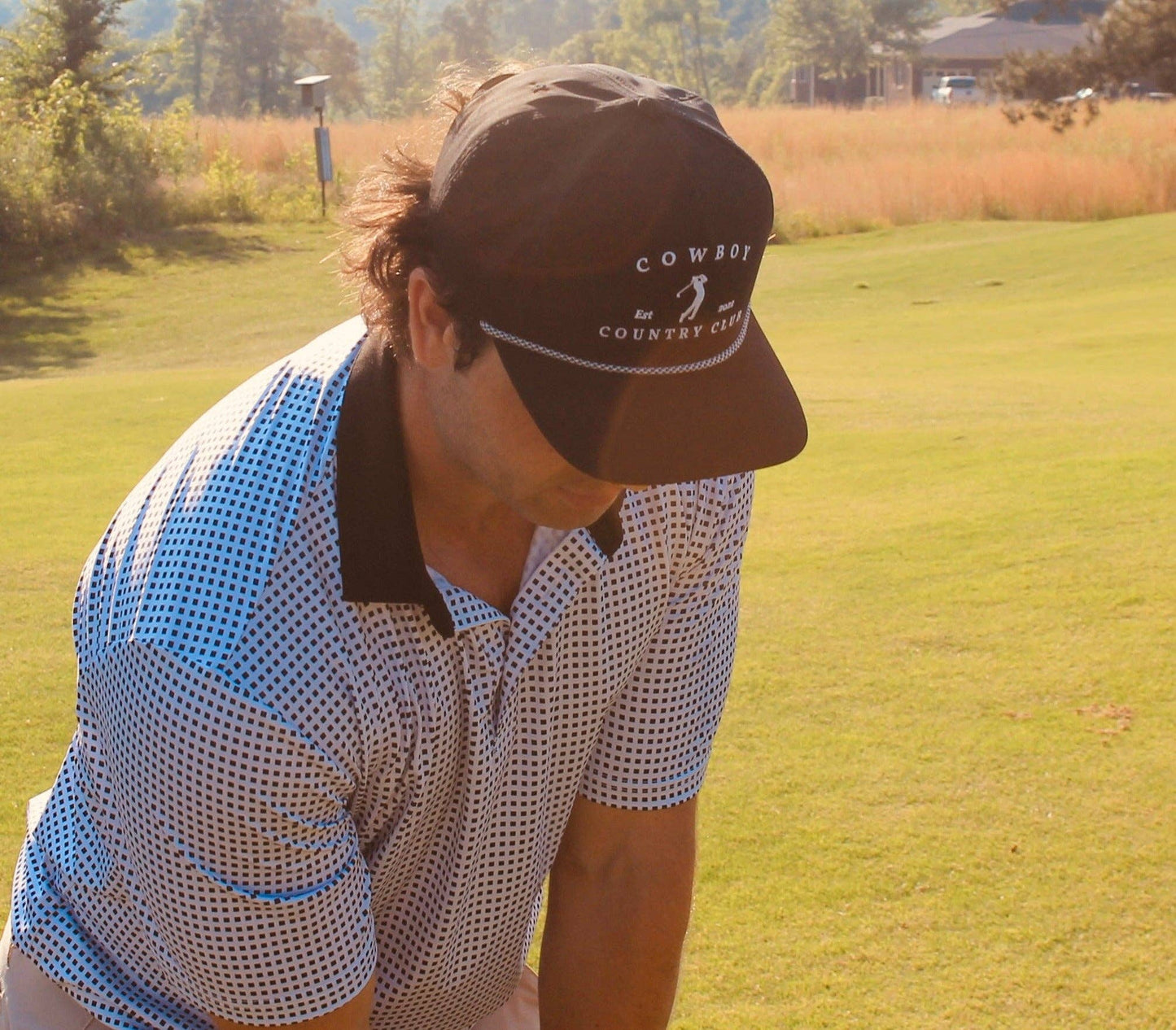 Cowboy Country Club - Golfer Roped Hat Black