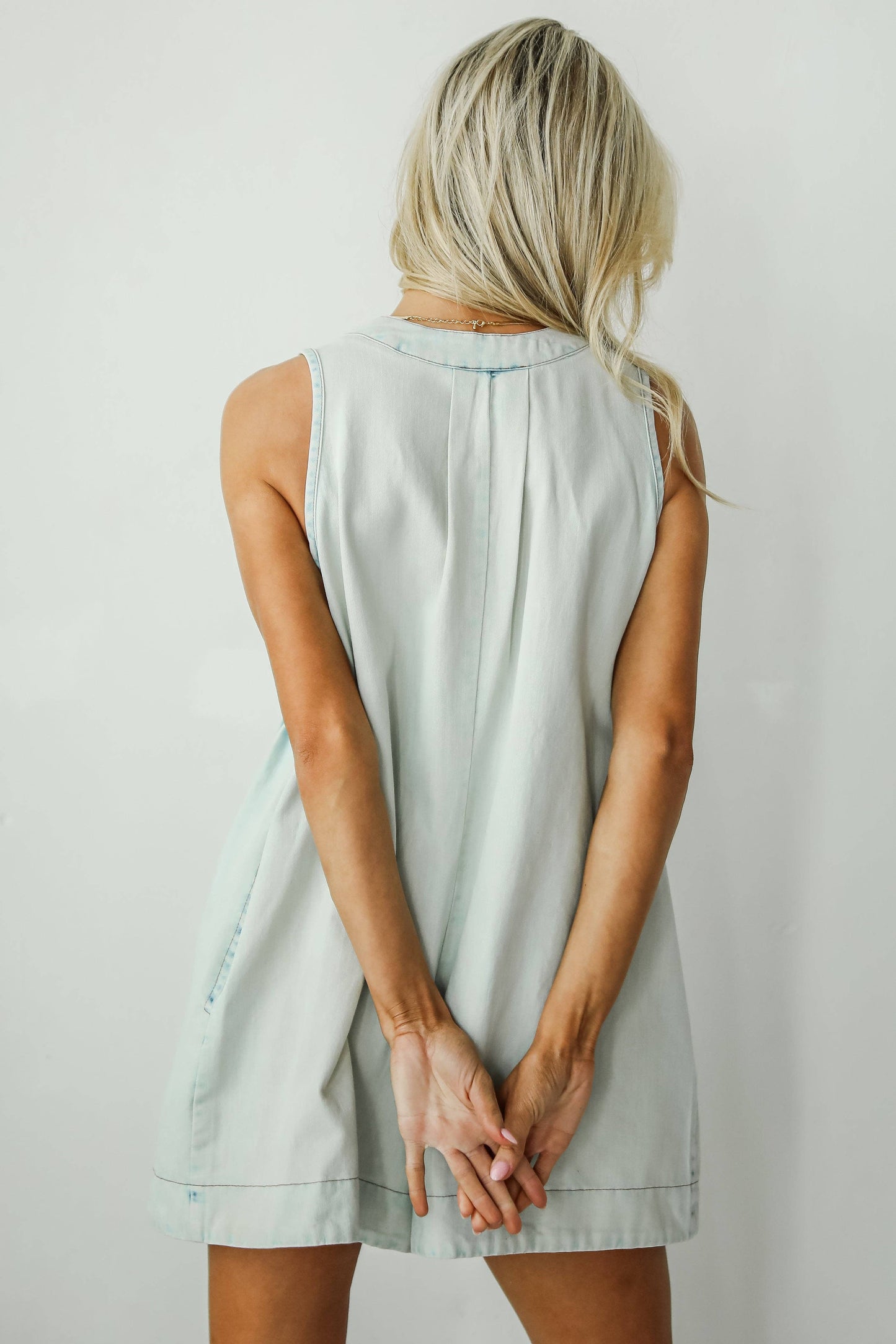 Precious Look Denim Romper: Denim / Small