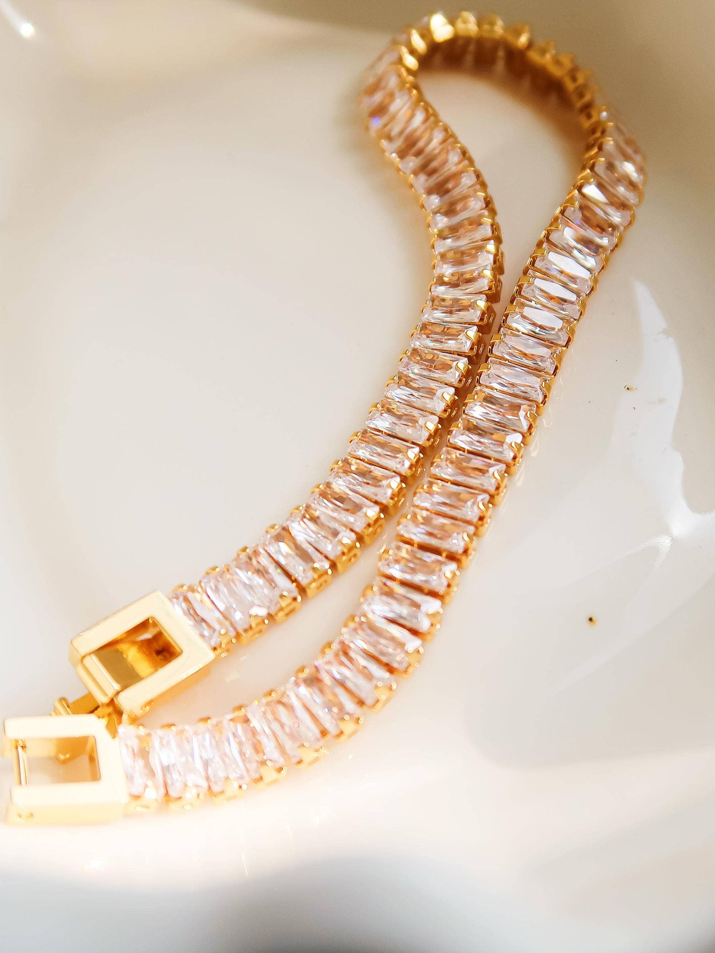 Flânerie by MAIQ - Rhodes 18K Gold Non-Tarnish Glam CZ Bracelet