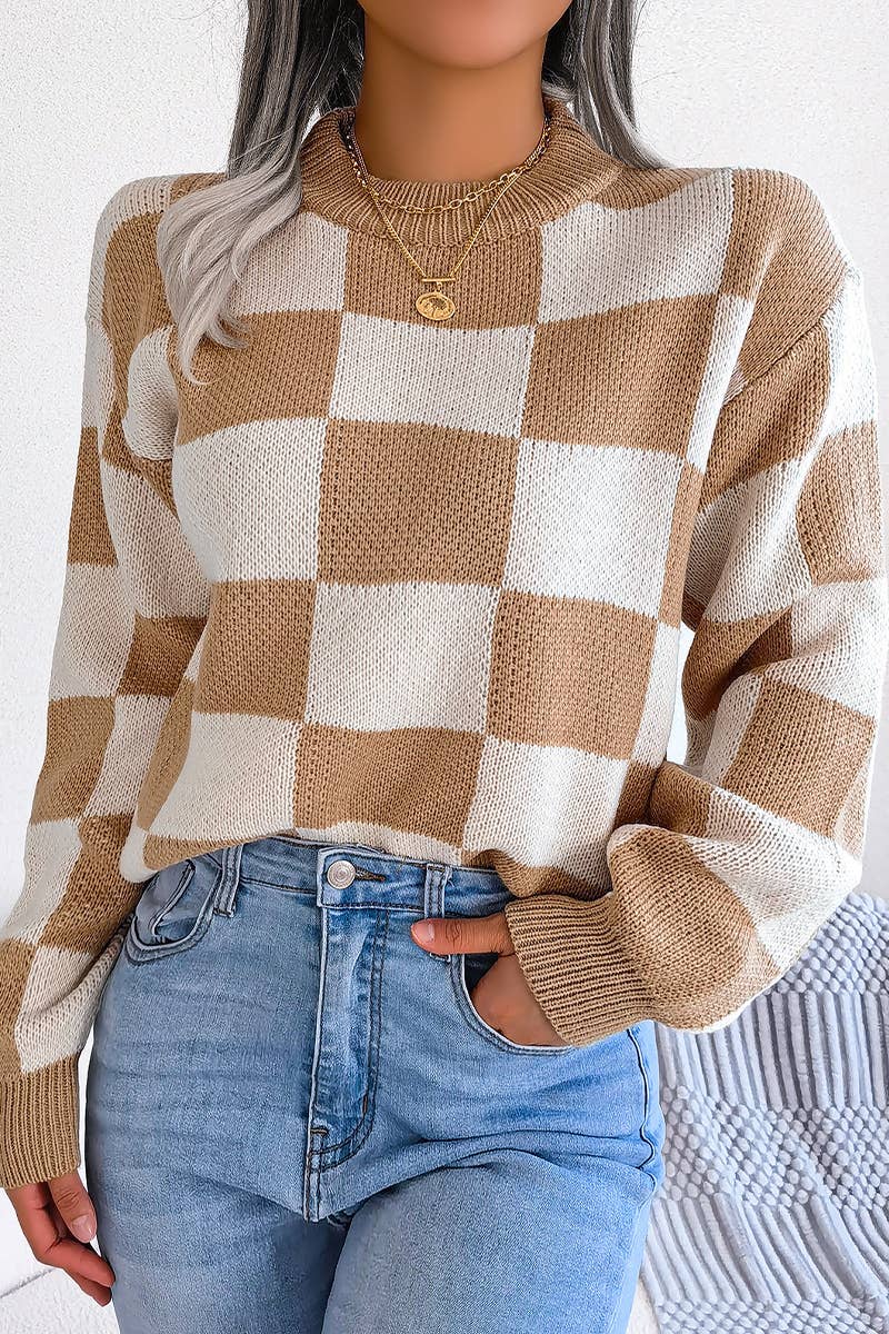 CHECKERED SWEATER