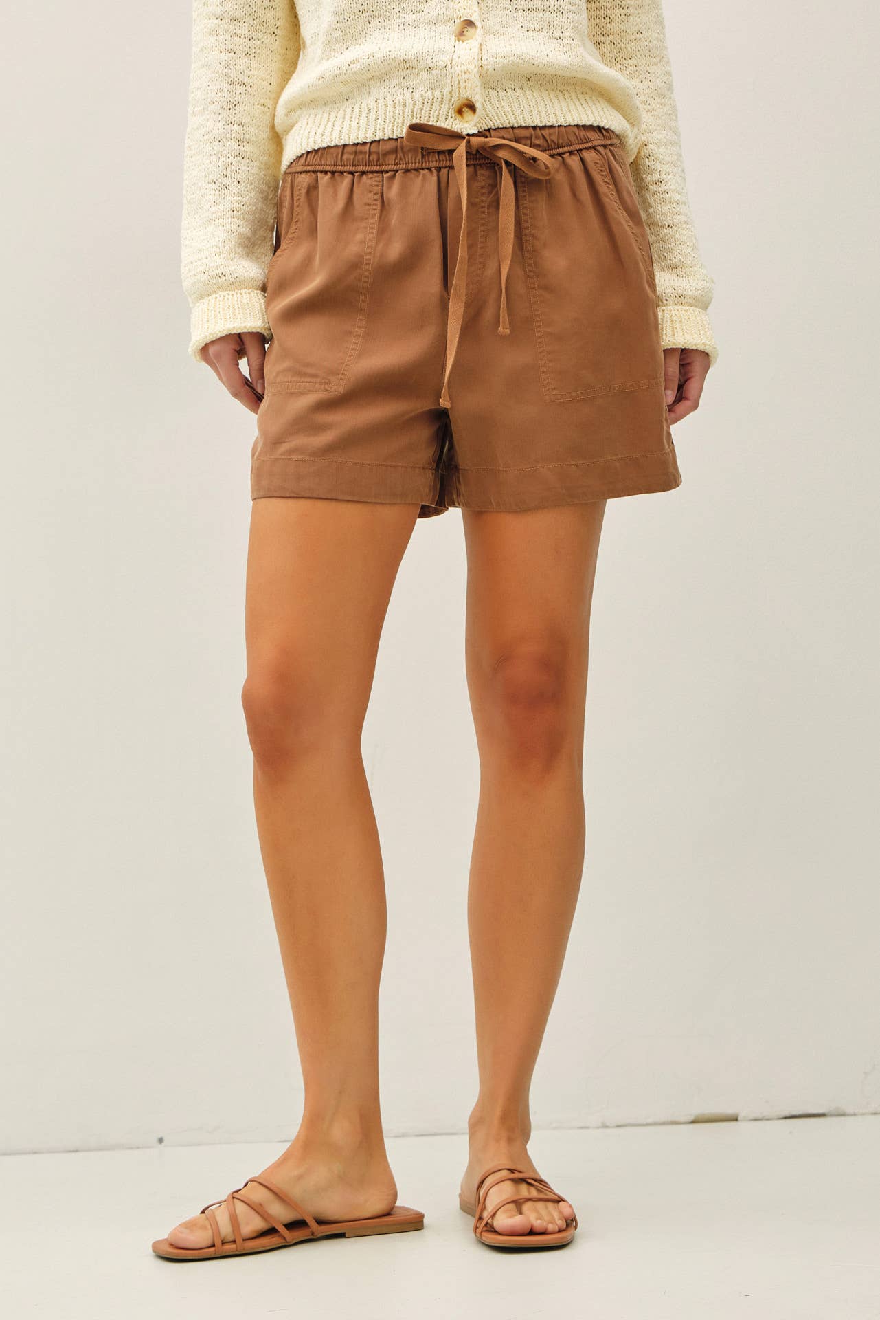 Be Cool - NEW SHADE-HIGH RISE PULL ON TENCEL SHORT