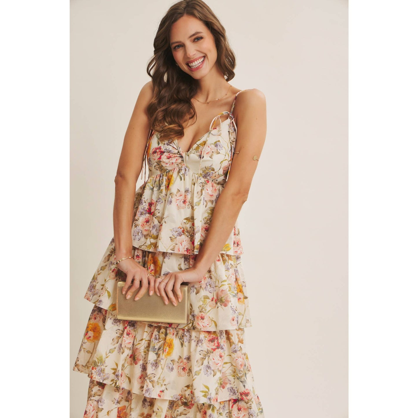 CALL FOR ROMANCE FLORAL MAXI DRESS