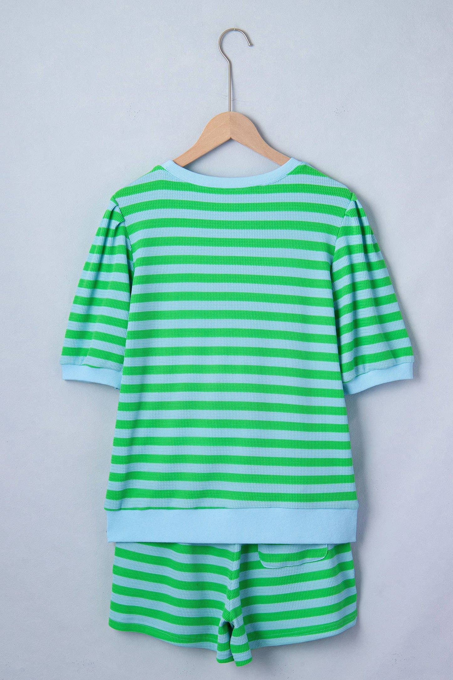 Little Daisy Closet - LDC Stripe Spring Puff Sleeve Shirt Matching Shorts Set|S-4X