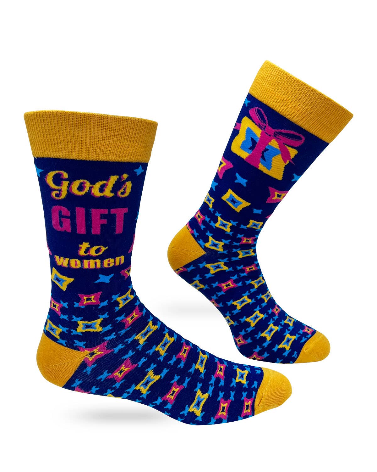 Fabdaz - God’s Gift to Women Men's Novelty Crew Socks