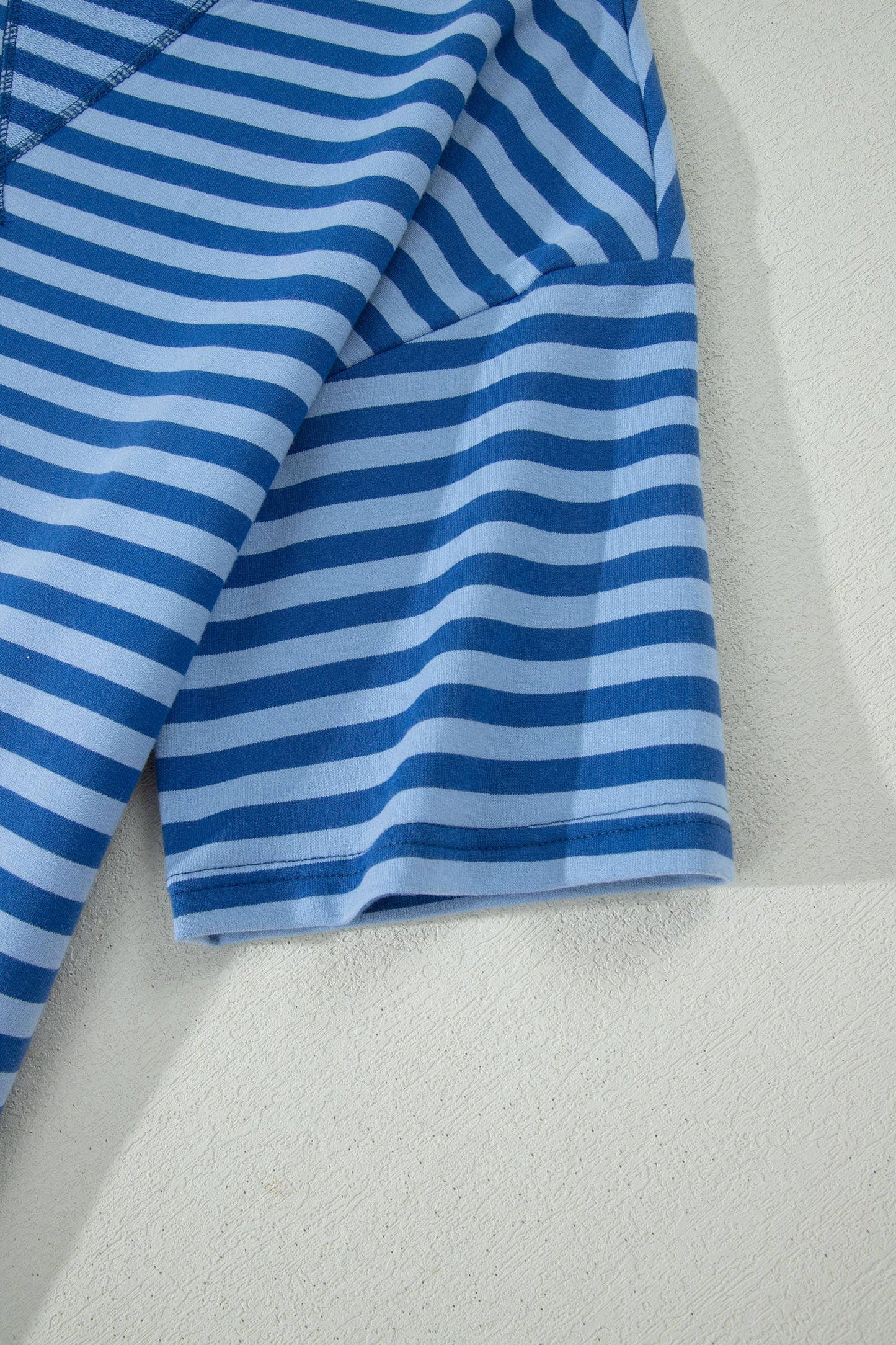 66DISCO - 66Plus Striped Short Sleeve Top and Shorts Lounge Set (S-4X)