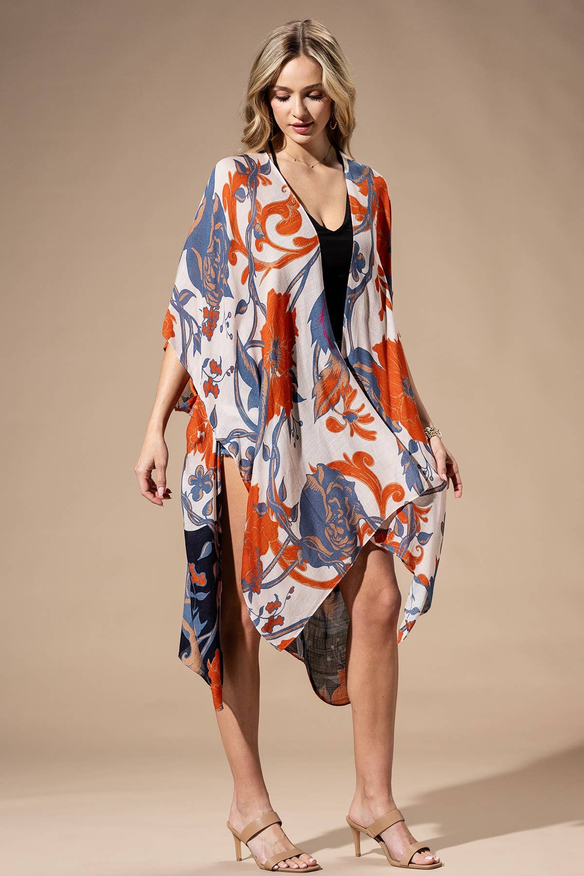 Urbanista - Orange Blue Multi Kimono