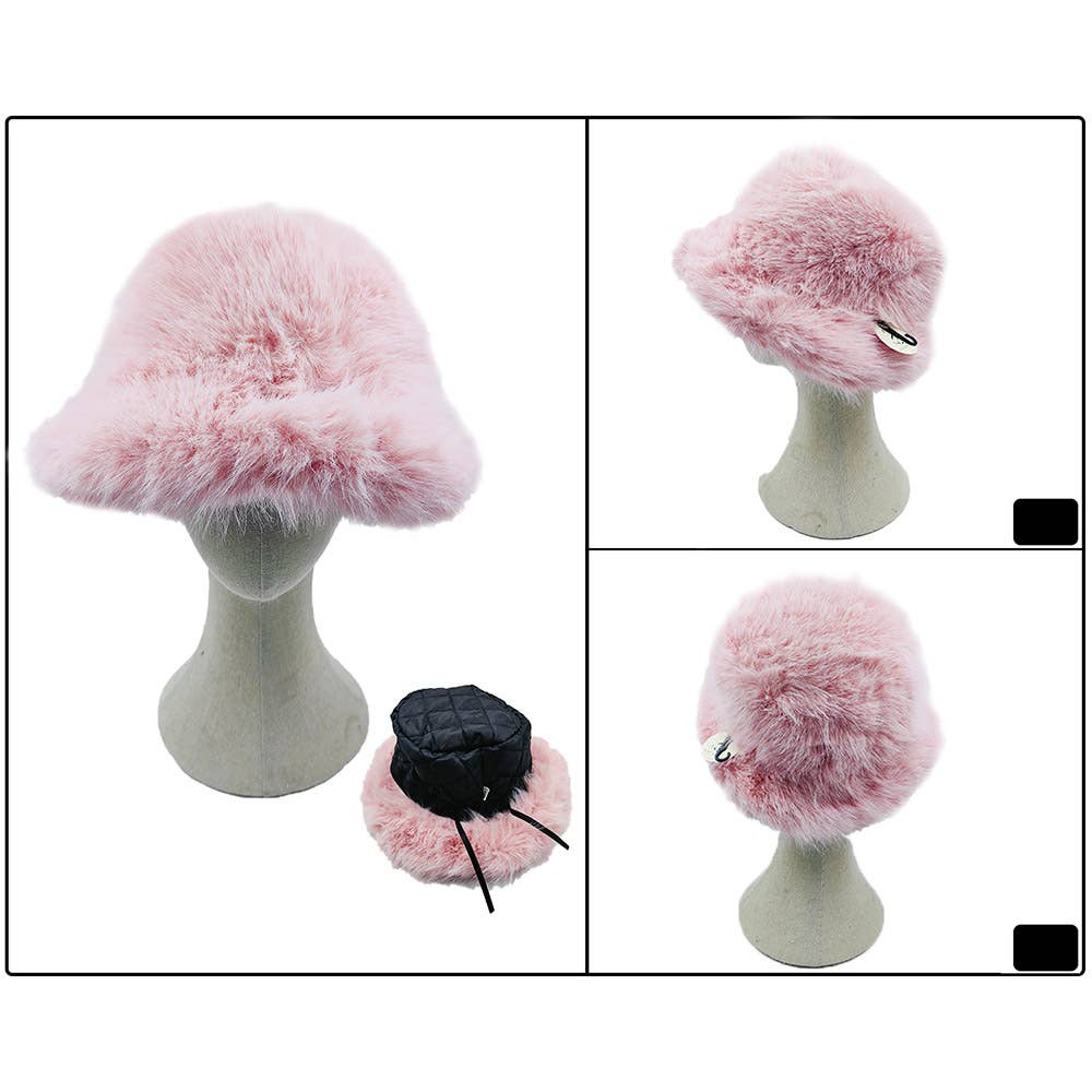 Sensibling Corp. - Fuzzy Faux Fur Bucket Hat