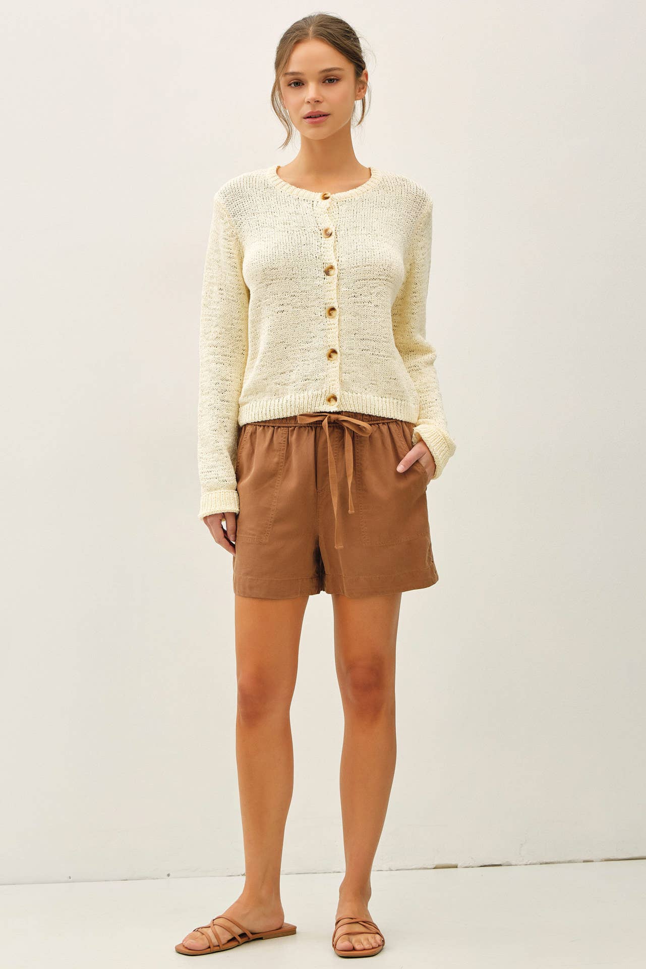 Be Cool - NEW SHADE-HIGH RISE PULL ON TENCEL SHORT