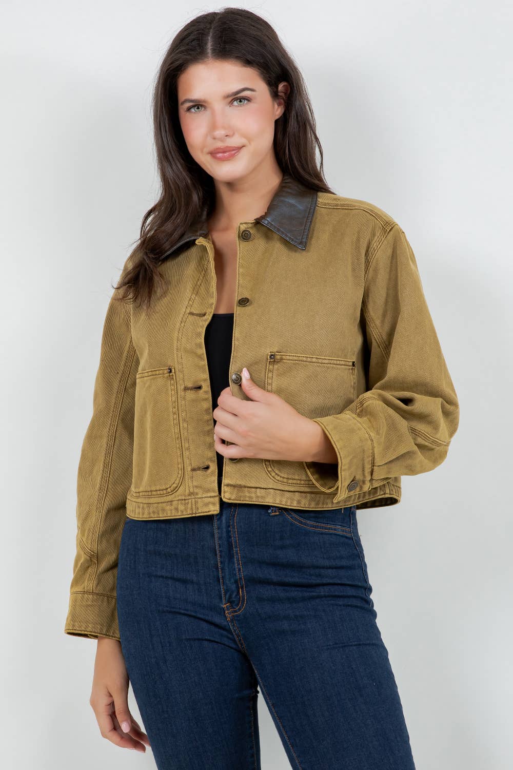 Veracci - Breaking Camp Cotton Twill Cropped Barn Jacket