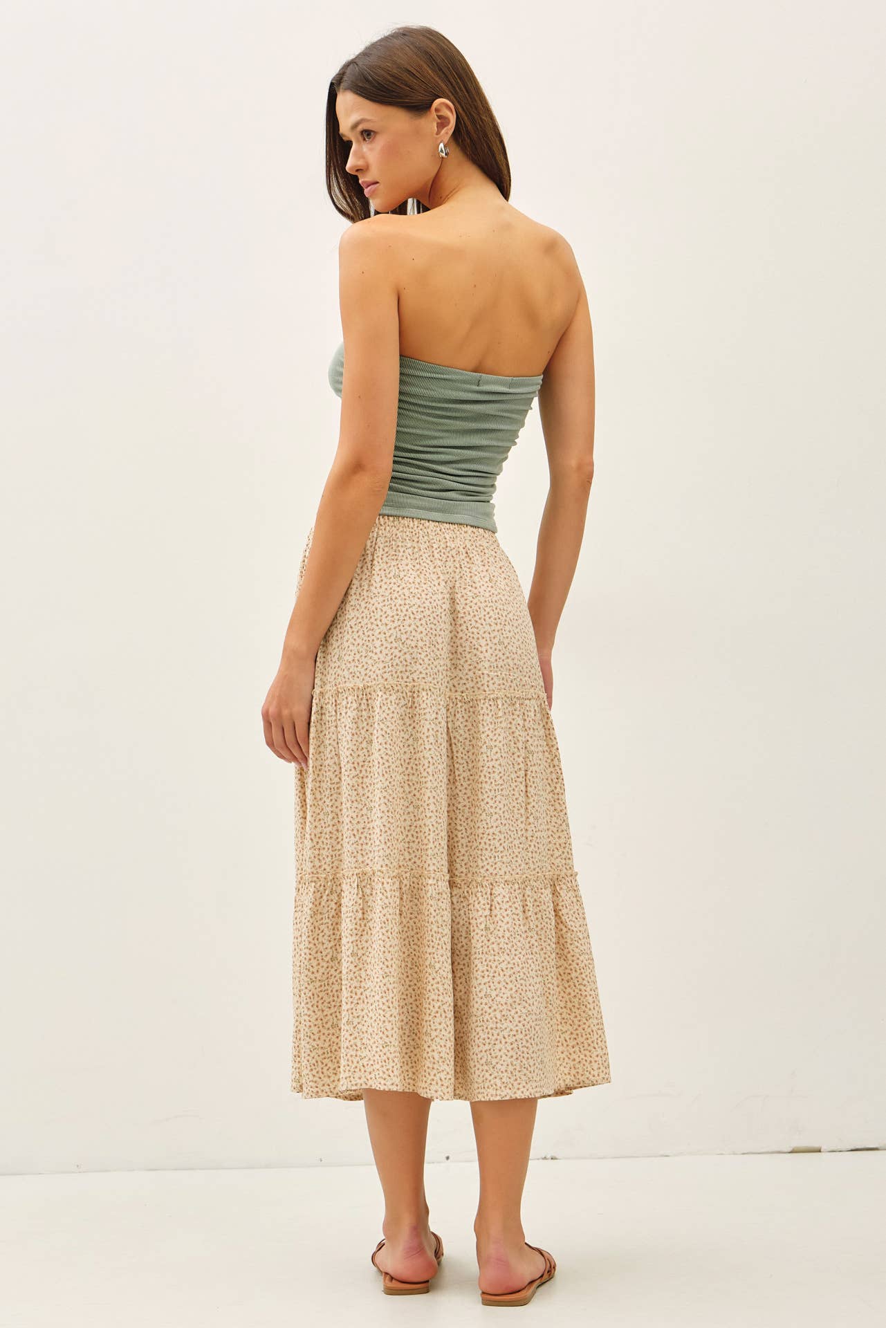 MOCHA JERSEY RUCHED CROP TUBE TOP