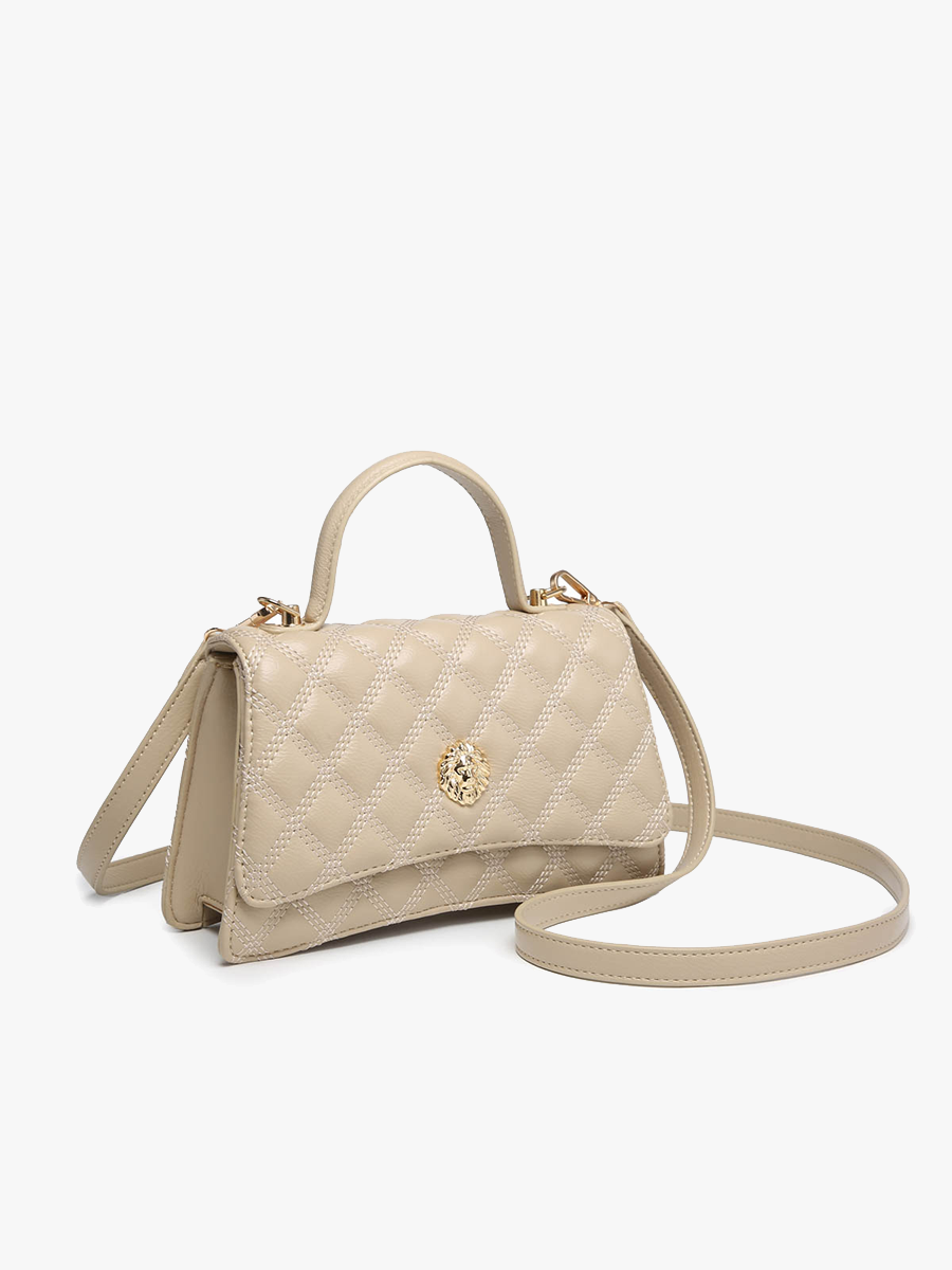 Jen & Co. - PP22013 Leona Quilted Lion Head Satchel
