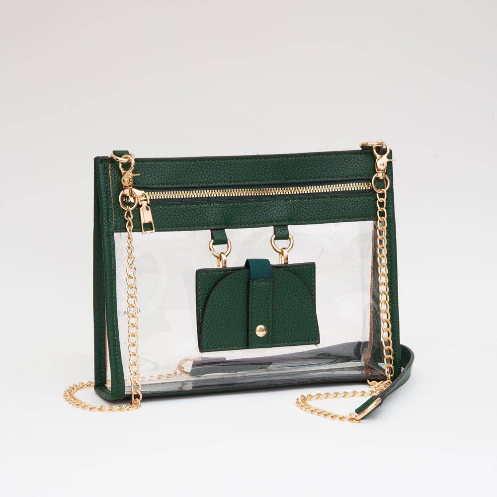 MiMi Wholesale - TG10666 Clear Gameday Crossbody Bag With Sunglasses Holder